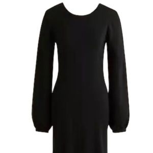 J. Crew Black Midi Dress
